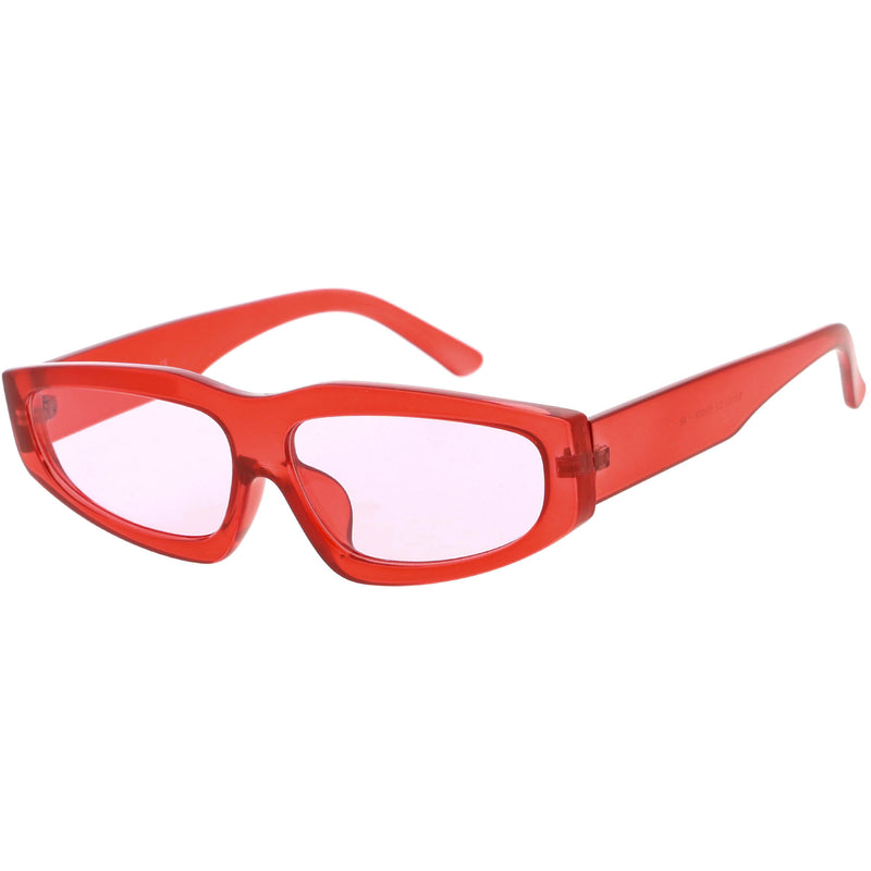 Retro Fashion 90s Style Thick Frame Plastic Rectangle Sunglasses C979