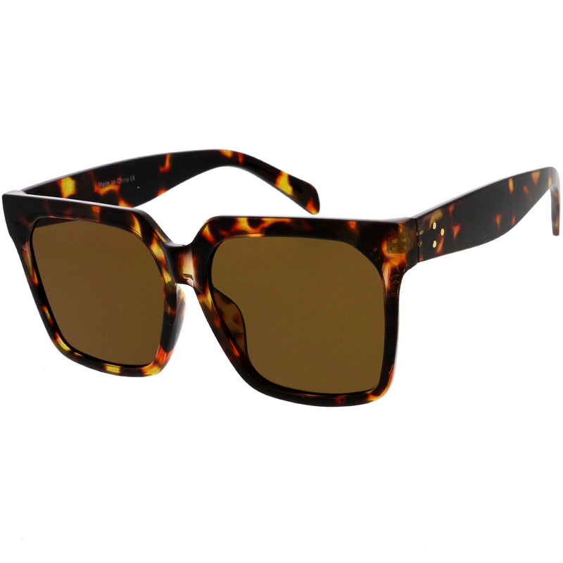 Bold Euro Designer Inspired Fashion Oversize Square Sunglasses D009