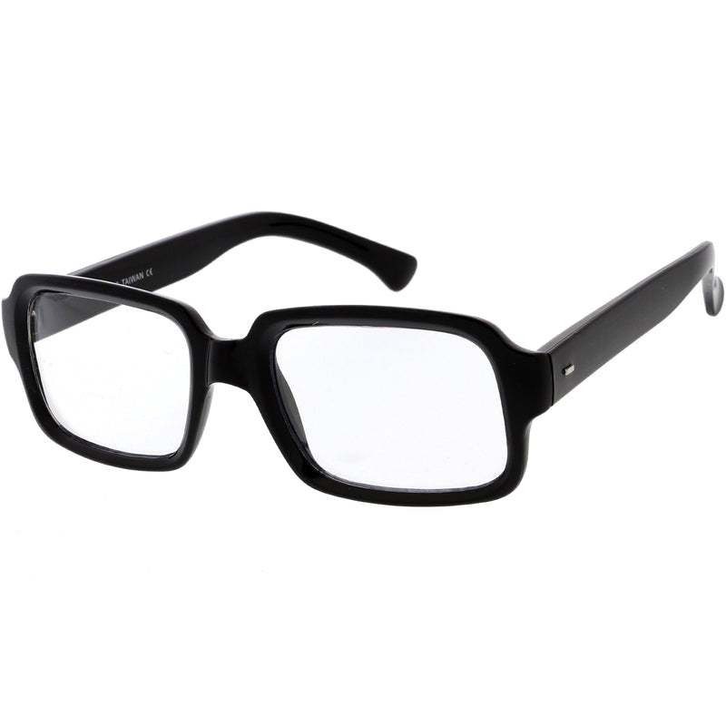 Gafas de luz azul rectangulares retro con montura gruesa informal D012