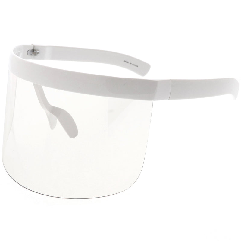 Futuristic Oversize Safety PPE Shield Blue Light Clear Lens Protection Visor D092