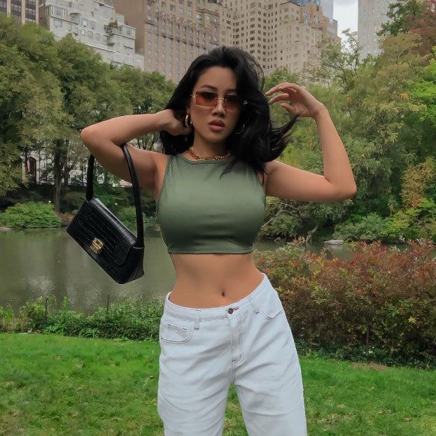 Luxe 90s Inspired Full Rimless Bevelled Lens Medium Square Sunglasses D137