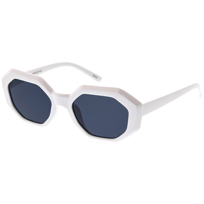 Retro Inspired Chunky Polygon Geometric Sunglasses D214