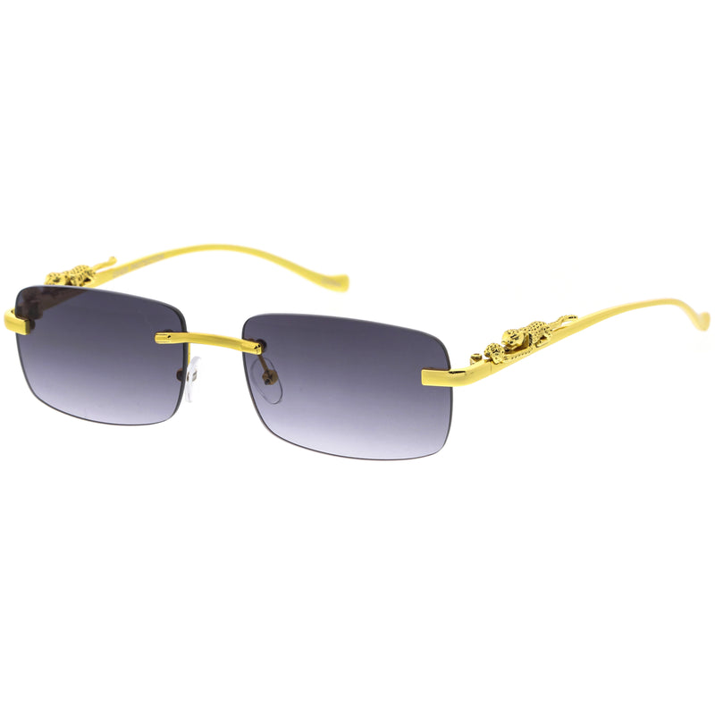 Jaguar Fashion Gold Plated Detail Small Square Sunglasses D216