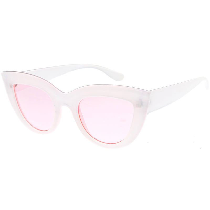 Classy Oversize Vintage-Inspired Round Cat Eye Sunglasses D217