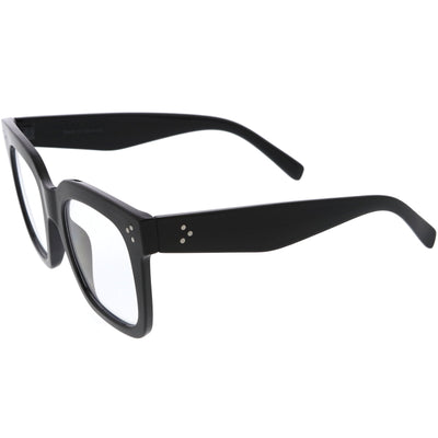 Gafas transparentes con lentes planas y montura de cuerno cuadrada de gran tamaño y atrevidas D093