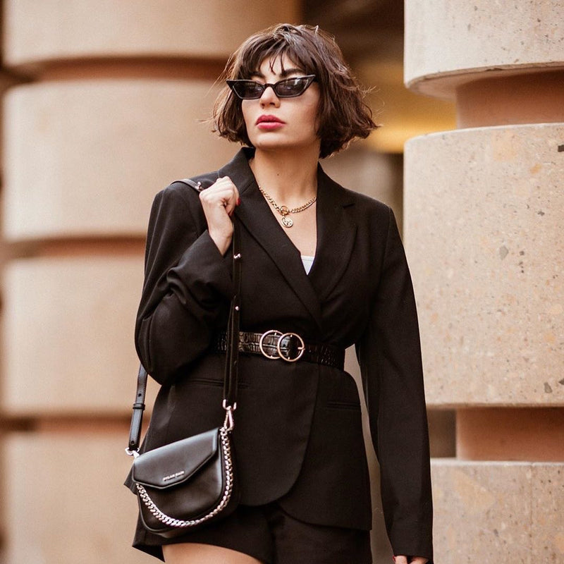 Women's 90's Thin Retro Pointed Cat Eye Sunglasses C571