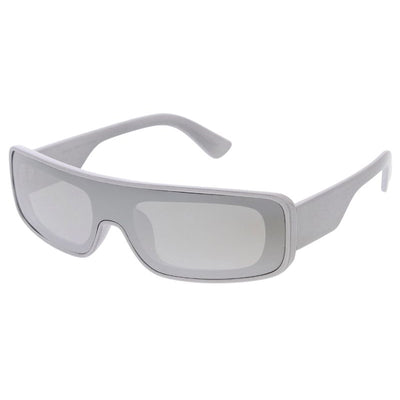 Futuristic Wrap Around Rectangle Shield Sunglasses D318