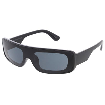 Futuristic Wrap Around Rectangle Shield Sunglasses D318