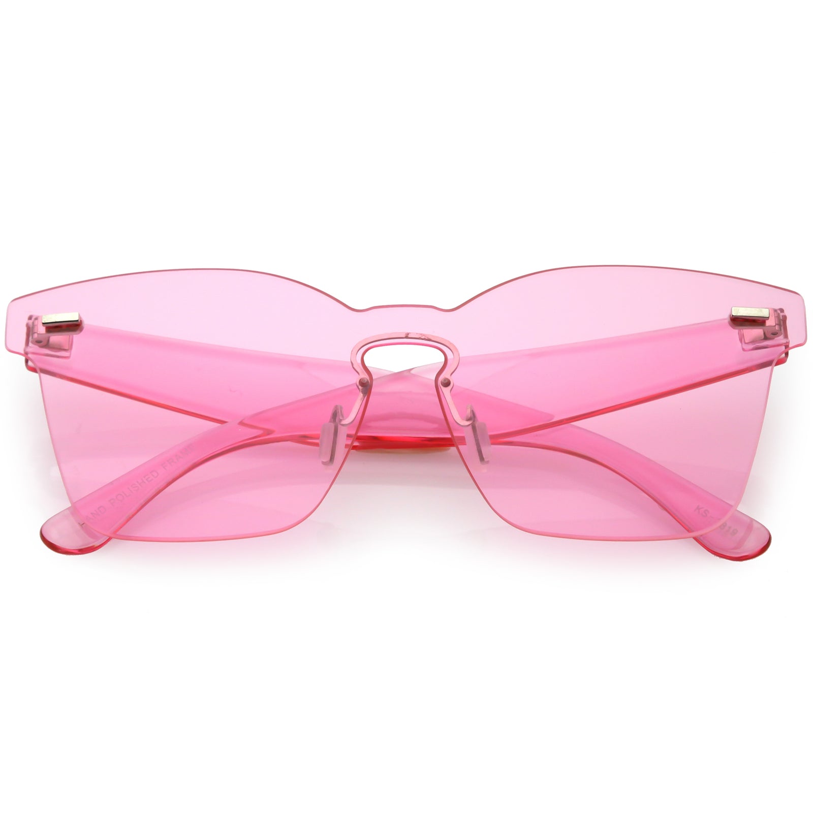 Gafas de sol con montura de cuerno y lentes en tono de color futurista, monocromáticas, modernas y retro de gran tamaño C505