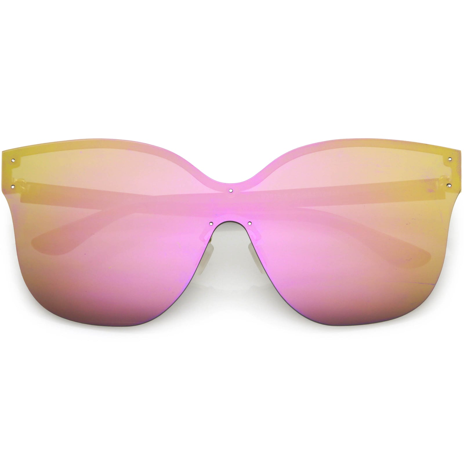  FaceWear Rimless Mirrored Sunglasses Oversized Women