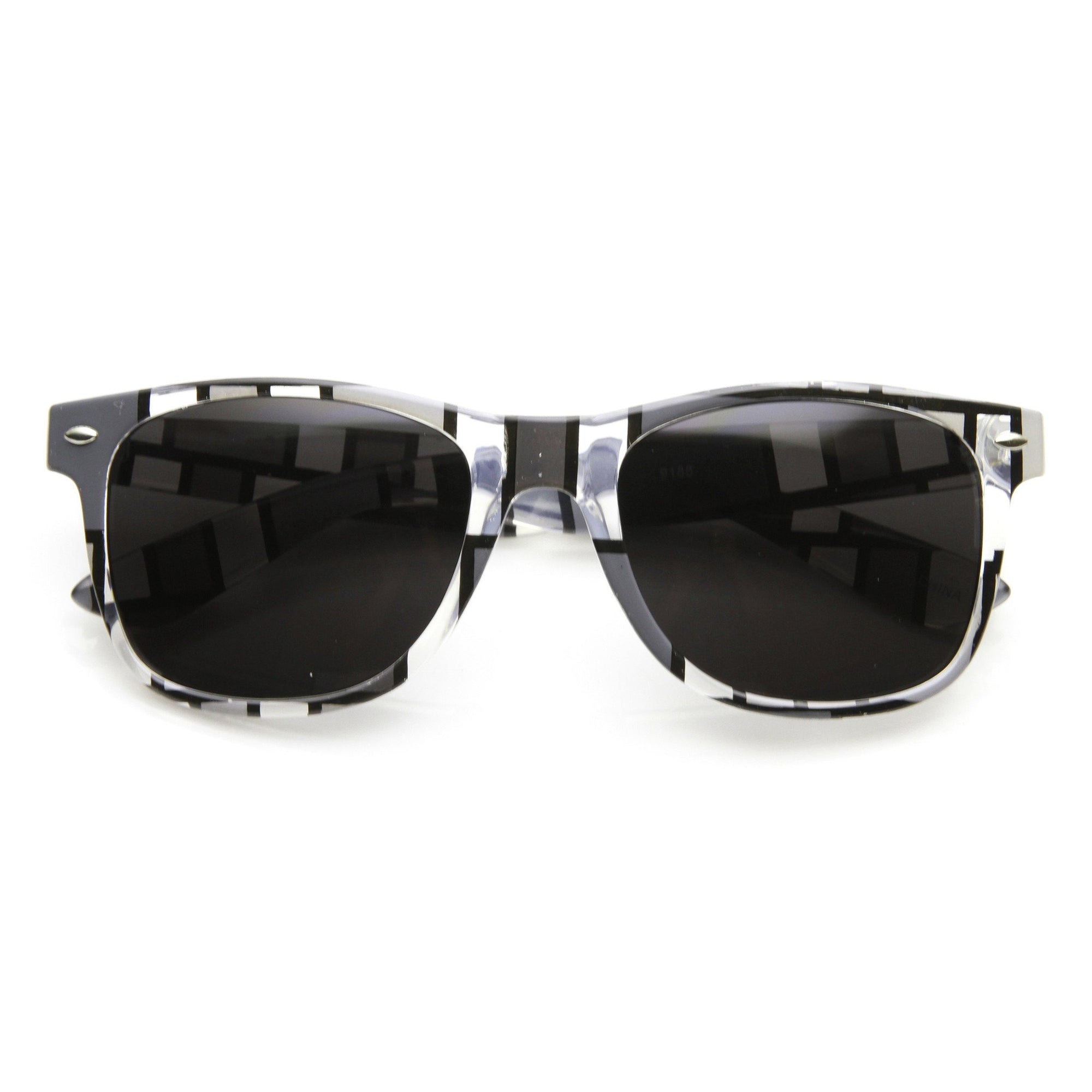 Retro Artistic Abstract Print Wayfarer Sunglasses - zeroUV