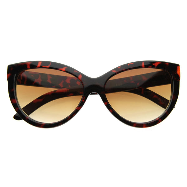 Womens Designer High Temple Modern Cat Eye Sunglasses - zeroUV