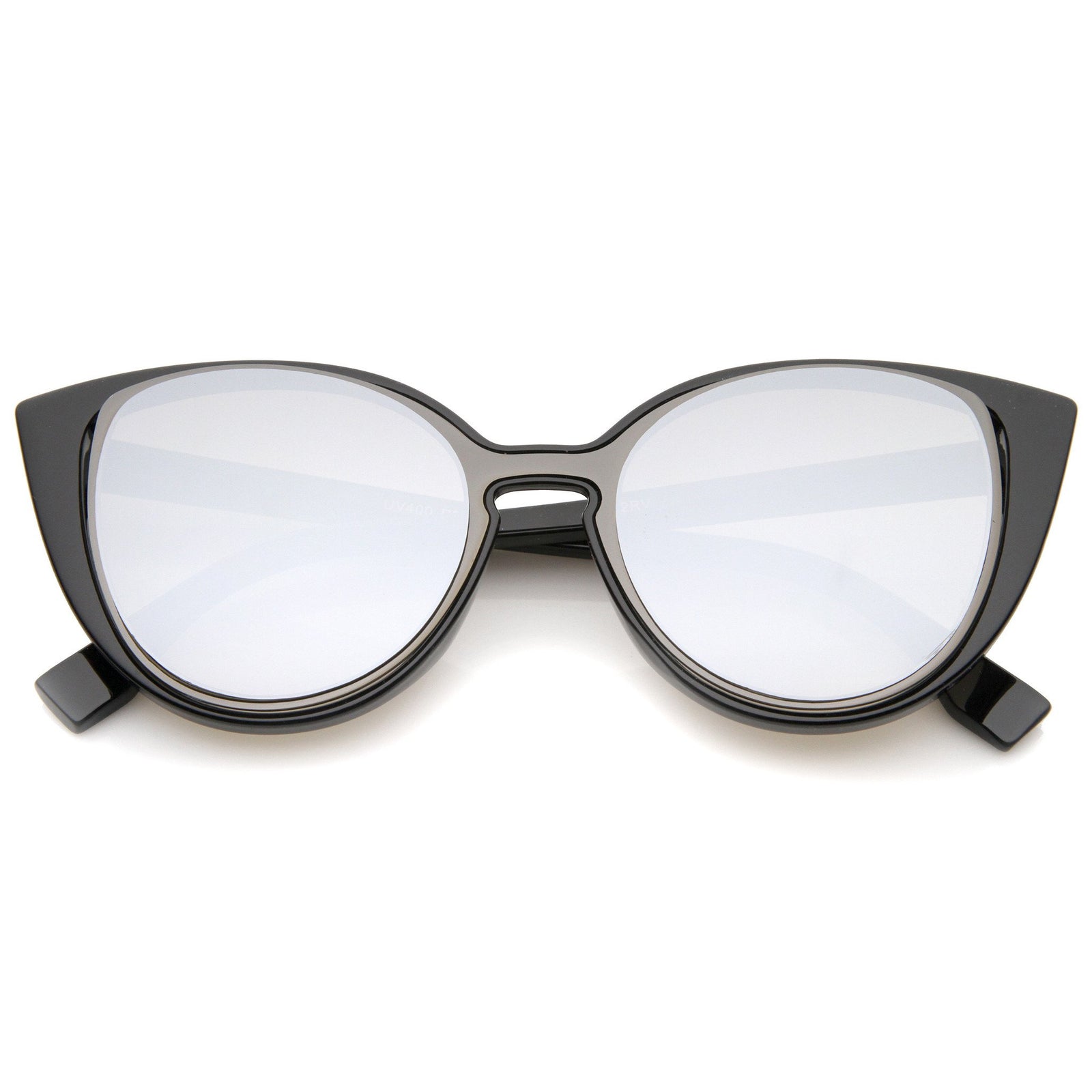 Black Gunmetal Silver Mirror