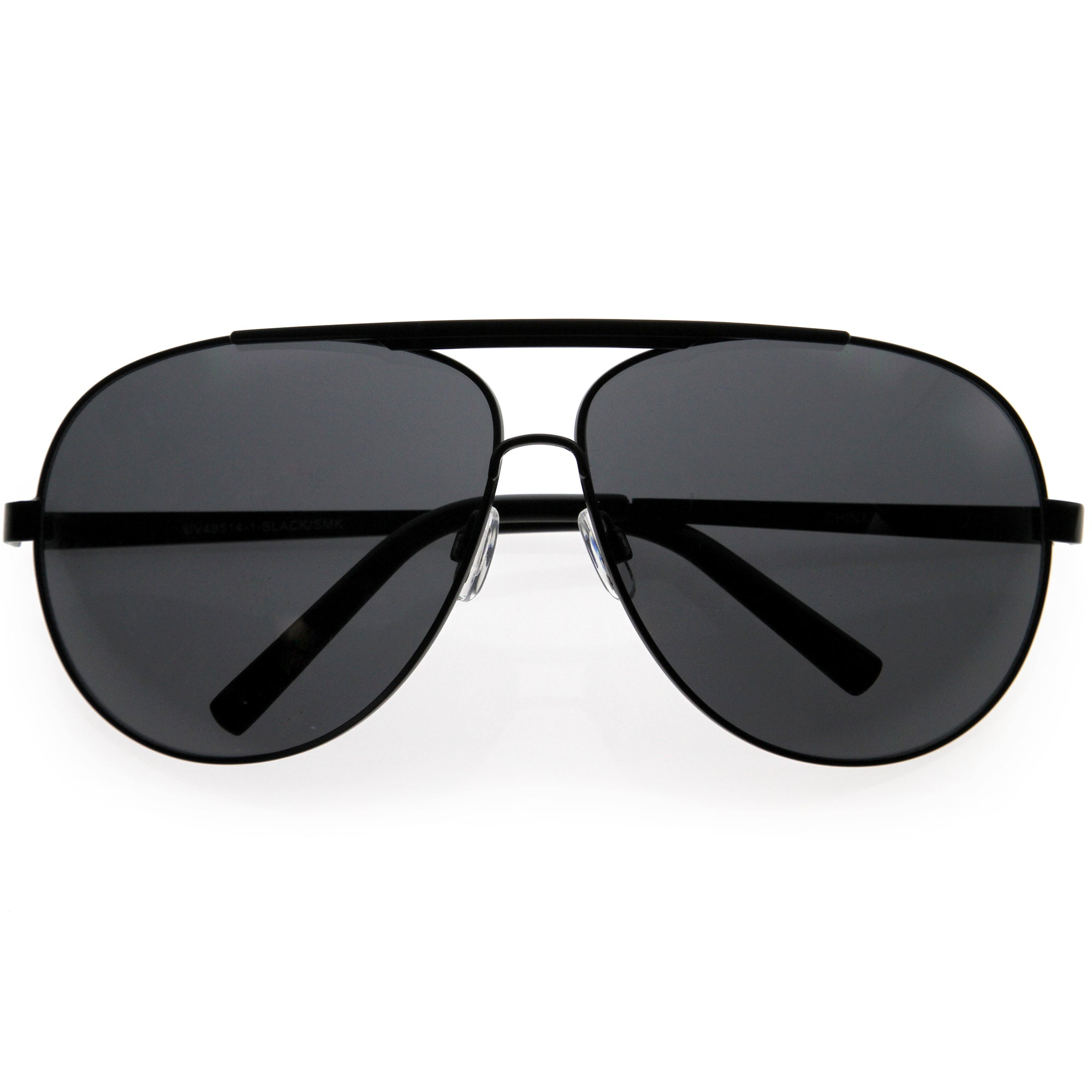 Extra Large Metal Oversize Frame Aviator Sunglasses - zeroUV