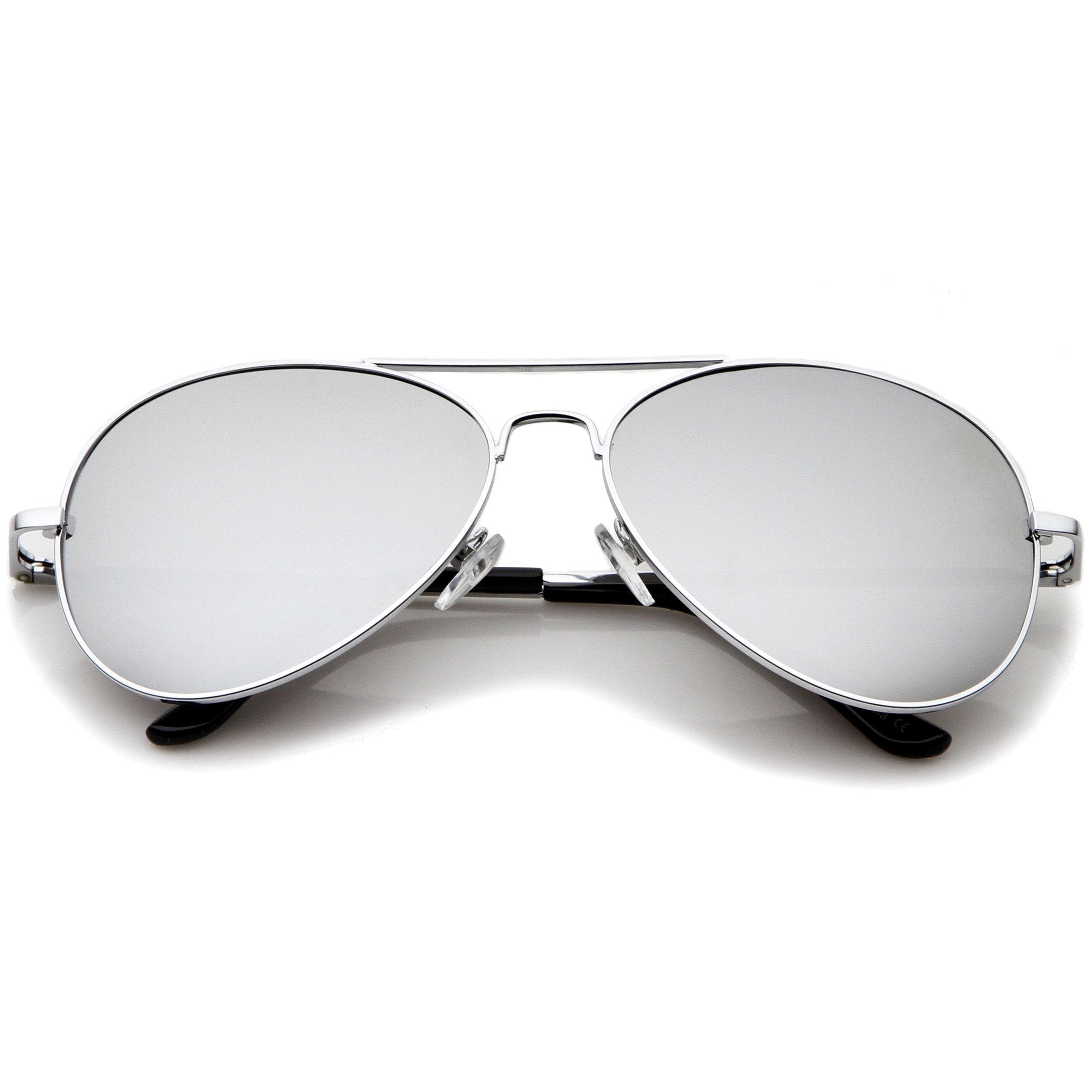  Big Mo's Toys Silver Mirrored Aviator Sunglasses