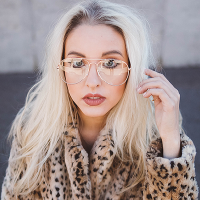 Large Clear Aviator glasses - Langston Gold by CEV Collection –  cevcollection