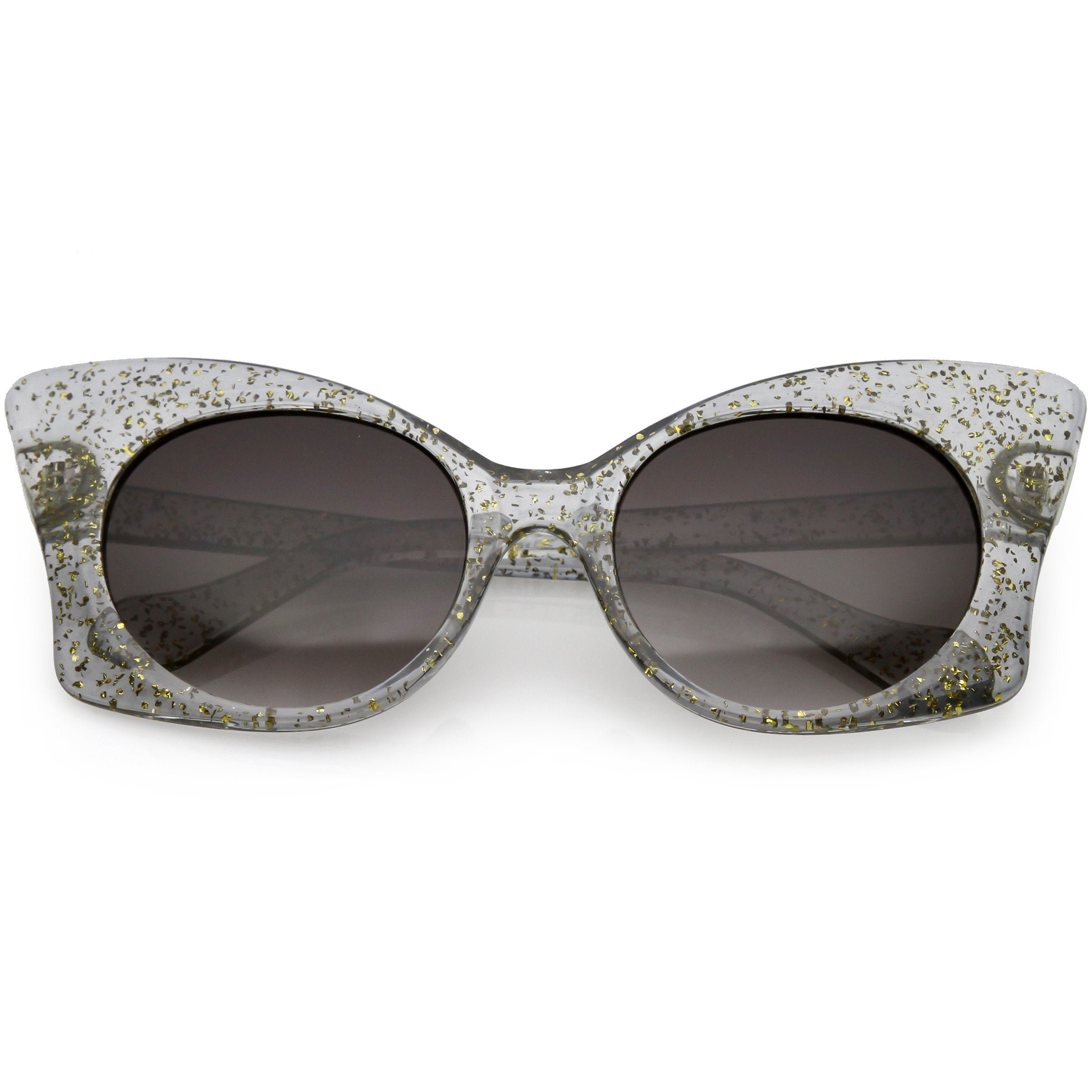 Alaia Women's Clear Contrasting Round Acetate Sunglasses