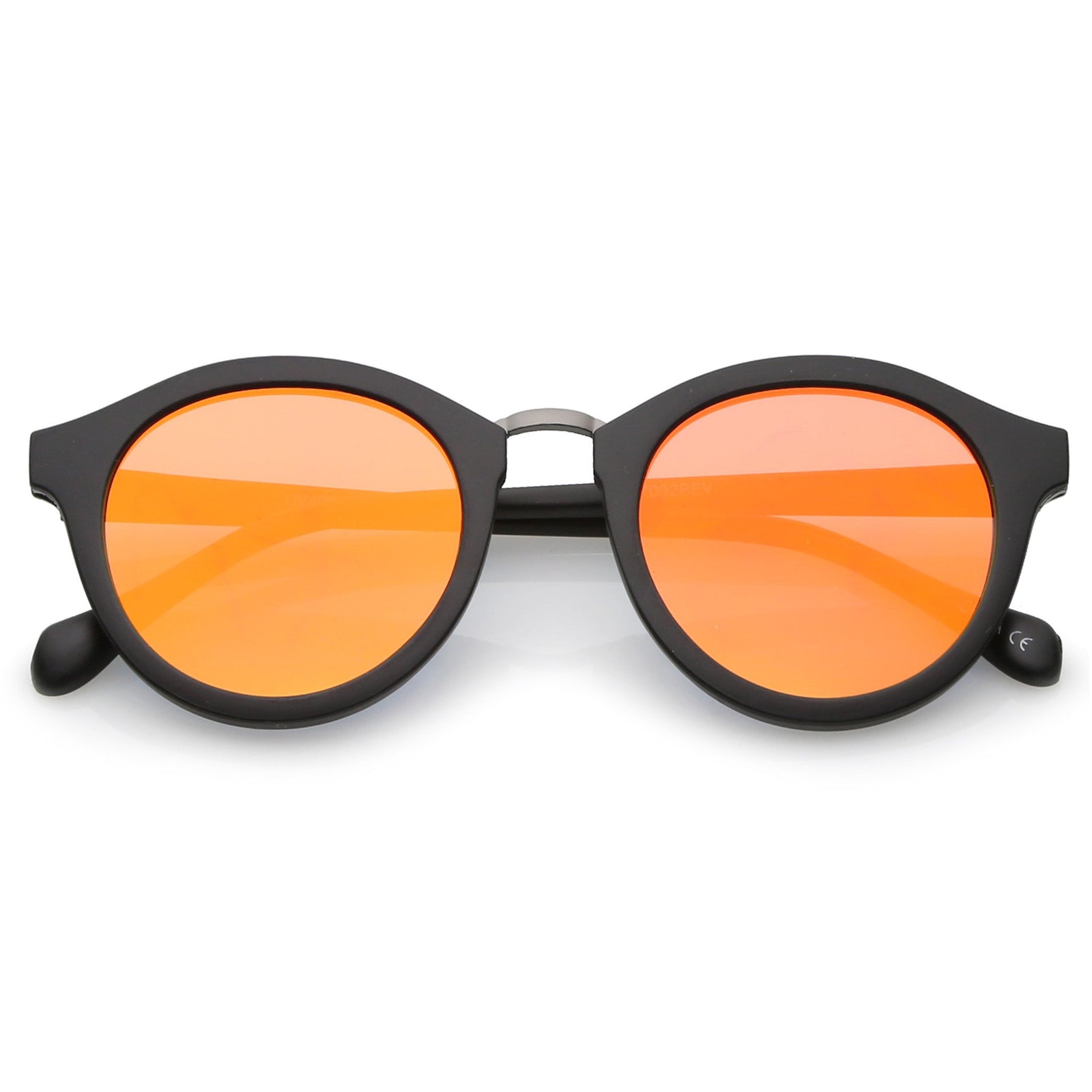 Matte Black Gunmetal Orange Mirror