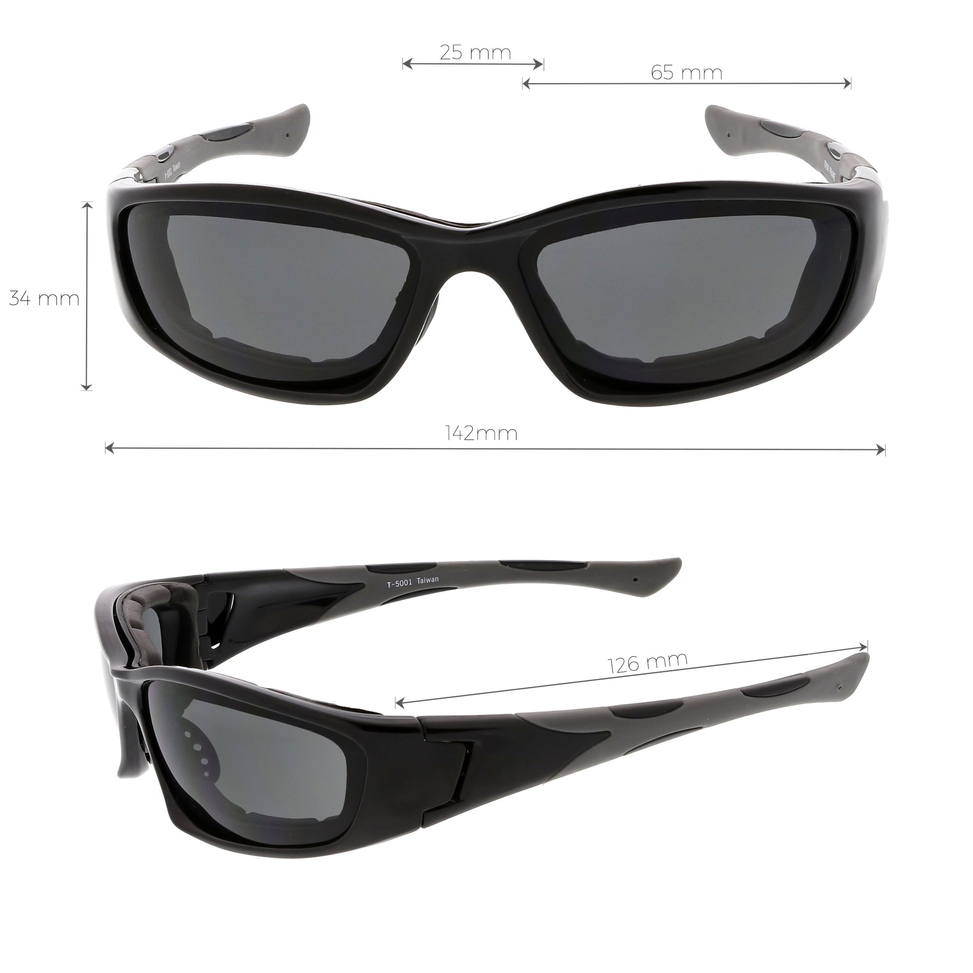 Men's Active Sports TR-90 Padded Goggle Sunglasses - zeroUV