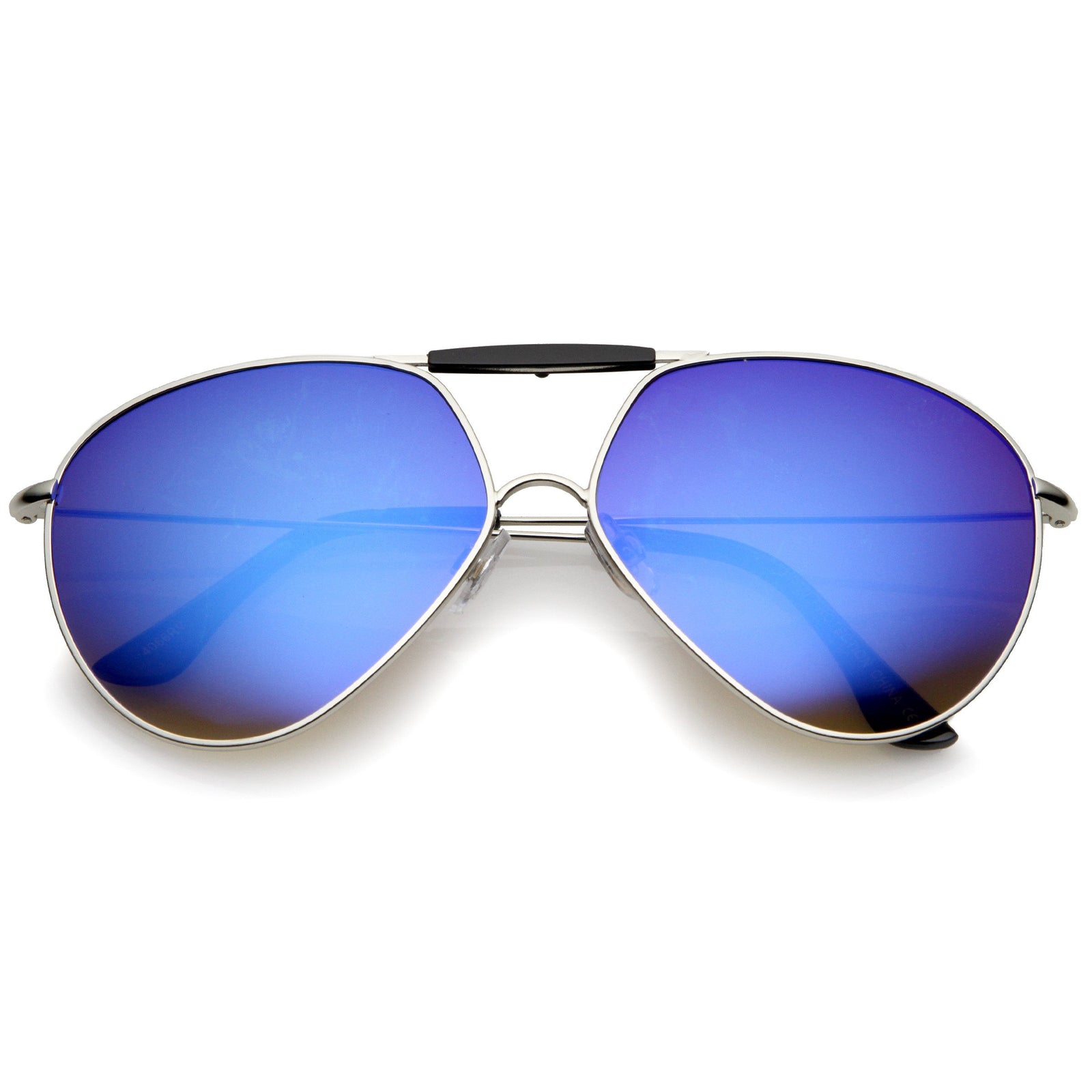 Silver Black Blue Mirror