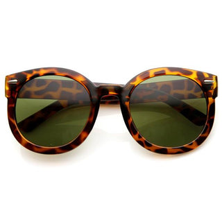 Gafas de sol de moda retro de gran tamaño redondas de diseñador para mujer 8623 - Verde Habana