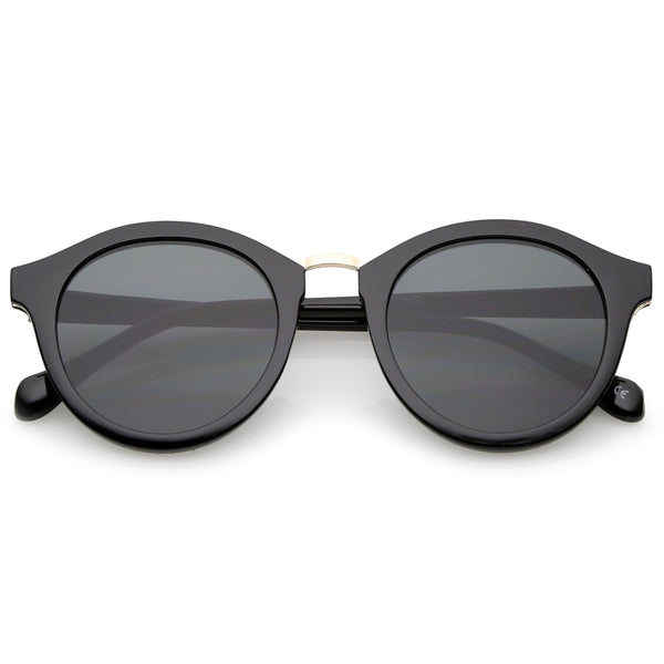 Vintage Dapper Round P3 Horned Rim Sunglasses - zeroUV