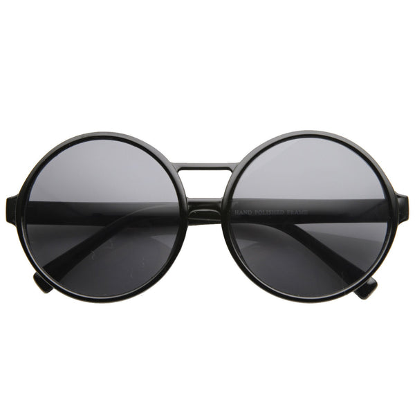 Super Round Retro Oversize Fashion Sunglasses - zeroUV