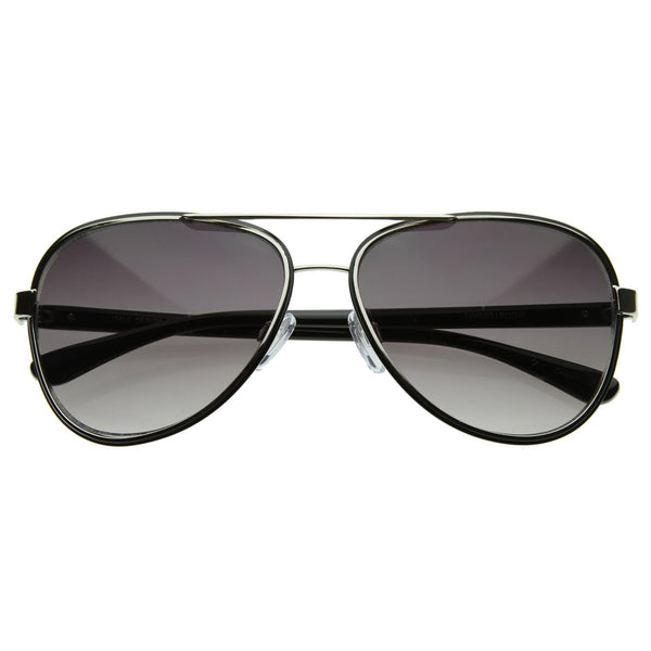 Optical RX Nouveau Laser Crafted Aviator Sunglasses - zeroUV