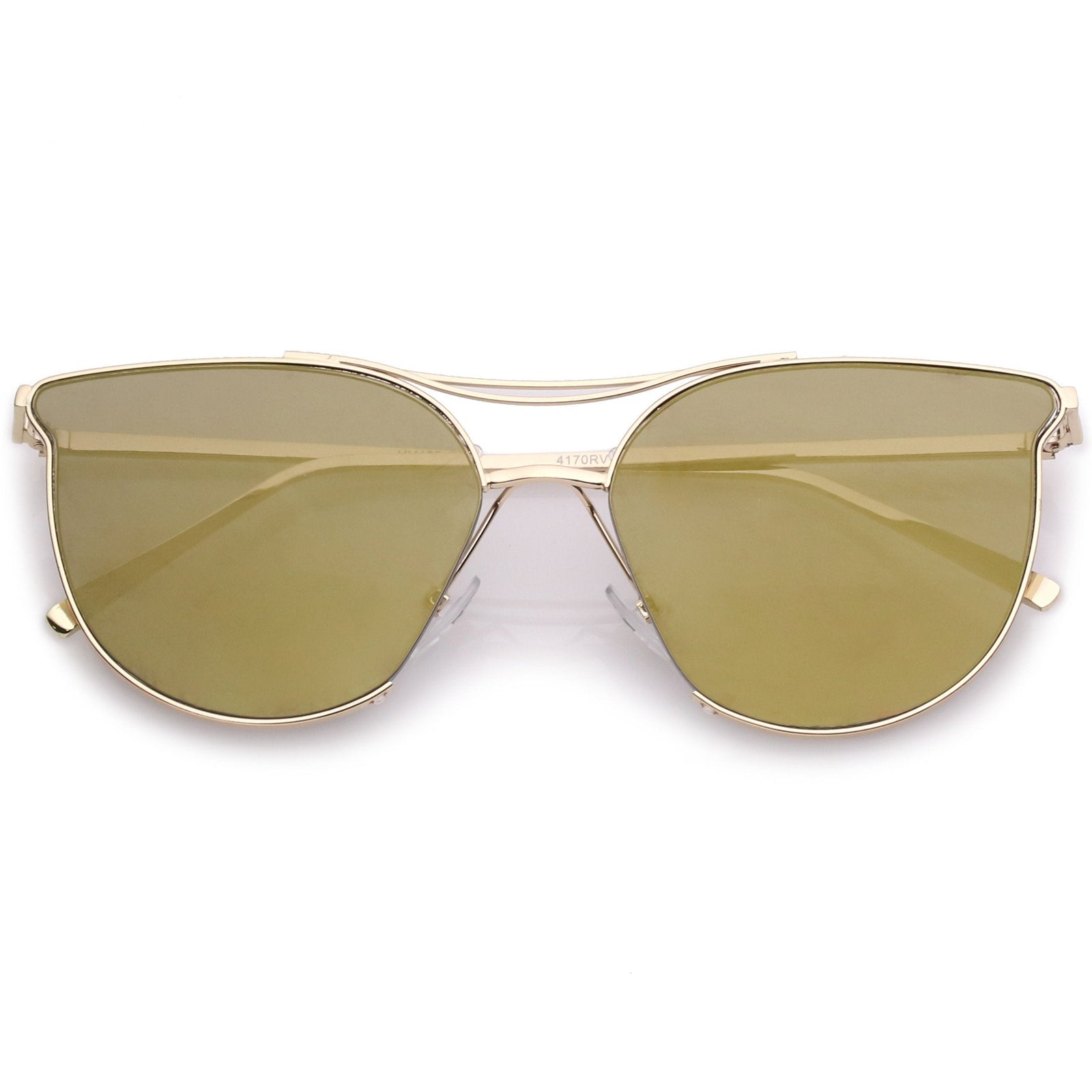 Retro Modern Mirrored Flat Lens Aviator Sunglasses A933