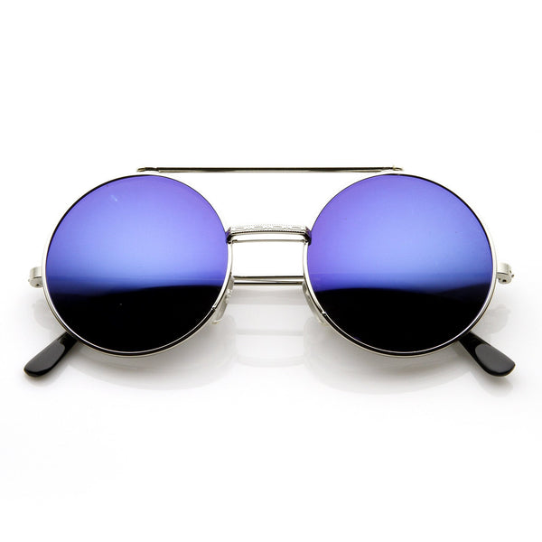 Classic Small Retro Steampunk Circle Flip Up Glasses / Sunglasses Cool  Retro New Model