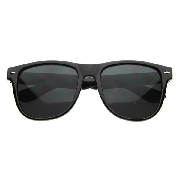Large Trendy Fashion Horned Rim Sunglasses - zeroUV