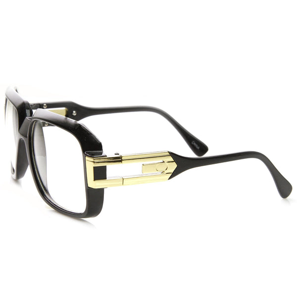 Retro Fun Colorful Square Clear Lens Hip Hop Glasses - zeroUV