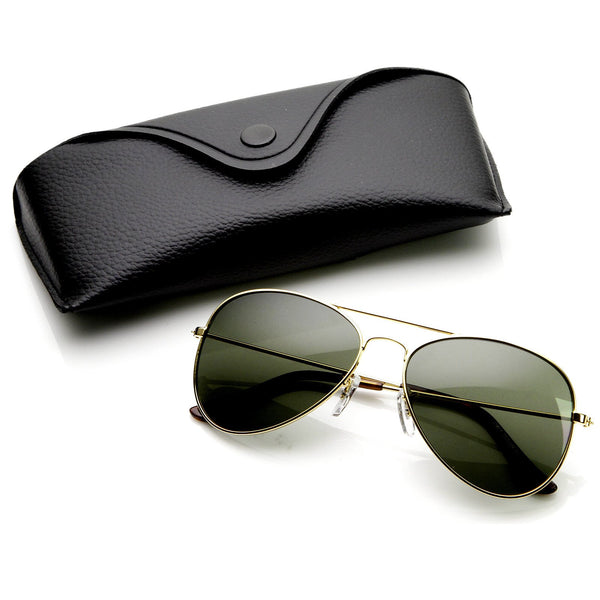 Limited Edition Classic Metal Tear Drop Aviator Sunglasses Case 1041 Zerouv 