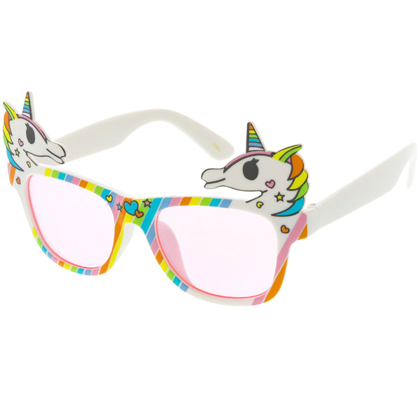 zeroUV Novelty Colorful Rainbow Unicorn Sunglasses