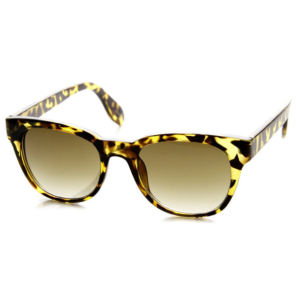 Retro Bold Frame Indie Horned Rim Sunglasses Zerouv