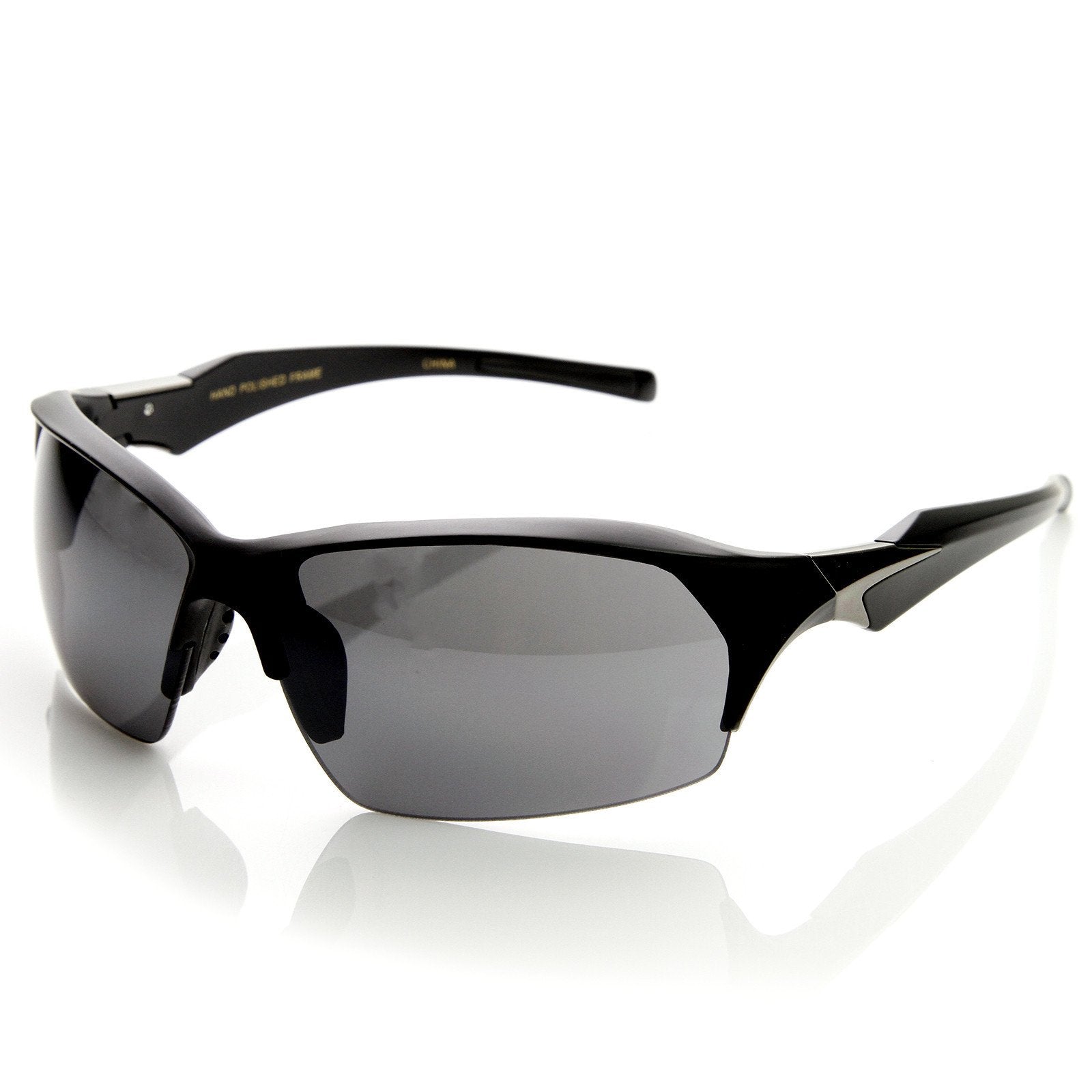 Premium TR-90 Half Frame Semi Action Sports Sunglasses - zeroUV