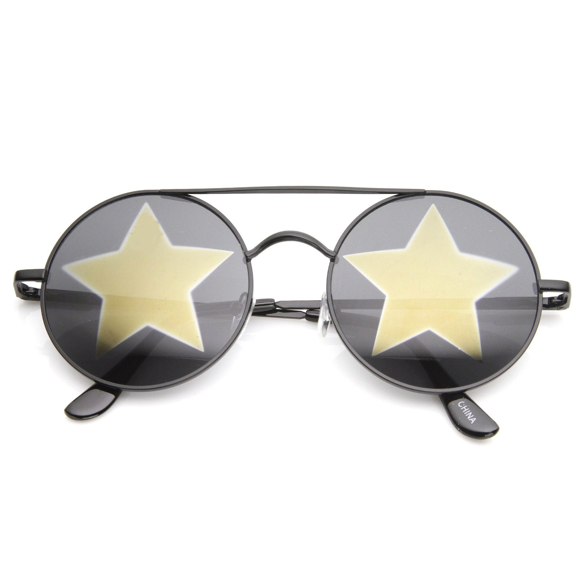 yuksok Women Men Sunglasses Protection 70s Eyewear Metal Frame Retro Style Shades Gray, Adult Unisex, Size: 137mmx136mmx53mm