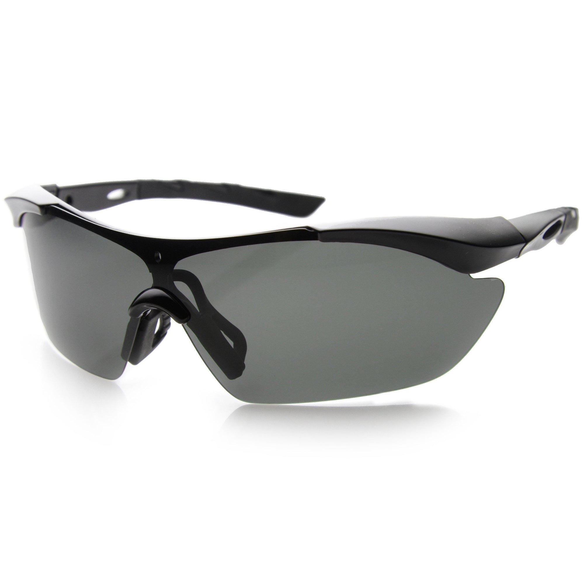 Polarized Lens Silicone Grip Sports Wrap Sunglasses - zeroUV