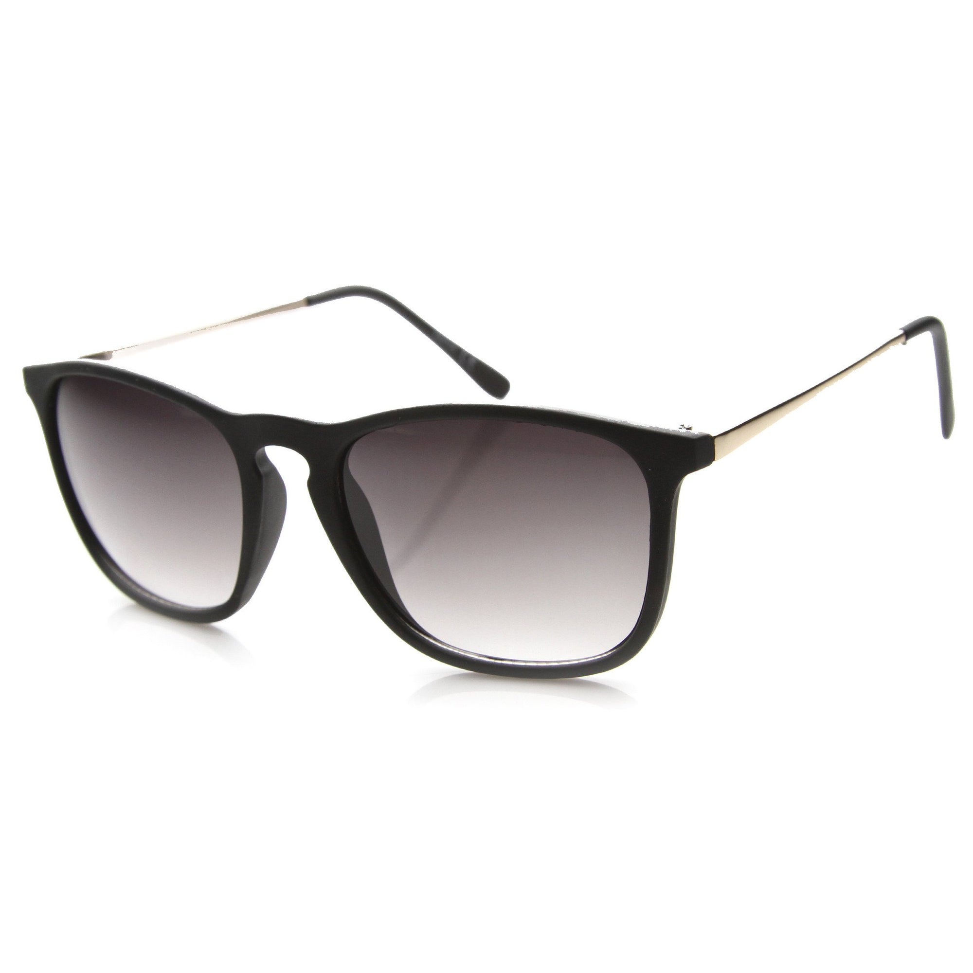 Vintage Inspired Indie Square Metal Temple Sunglasses - zeroUV