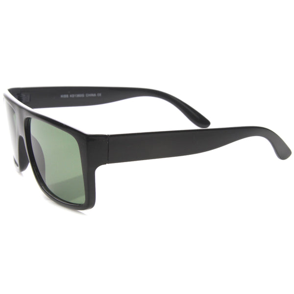 Retro Streetwear Rectangle Flat Top Block Sunglasses - zeroUV