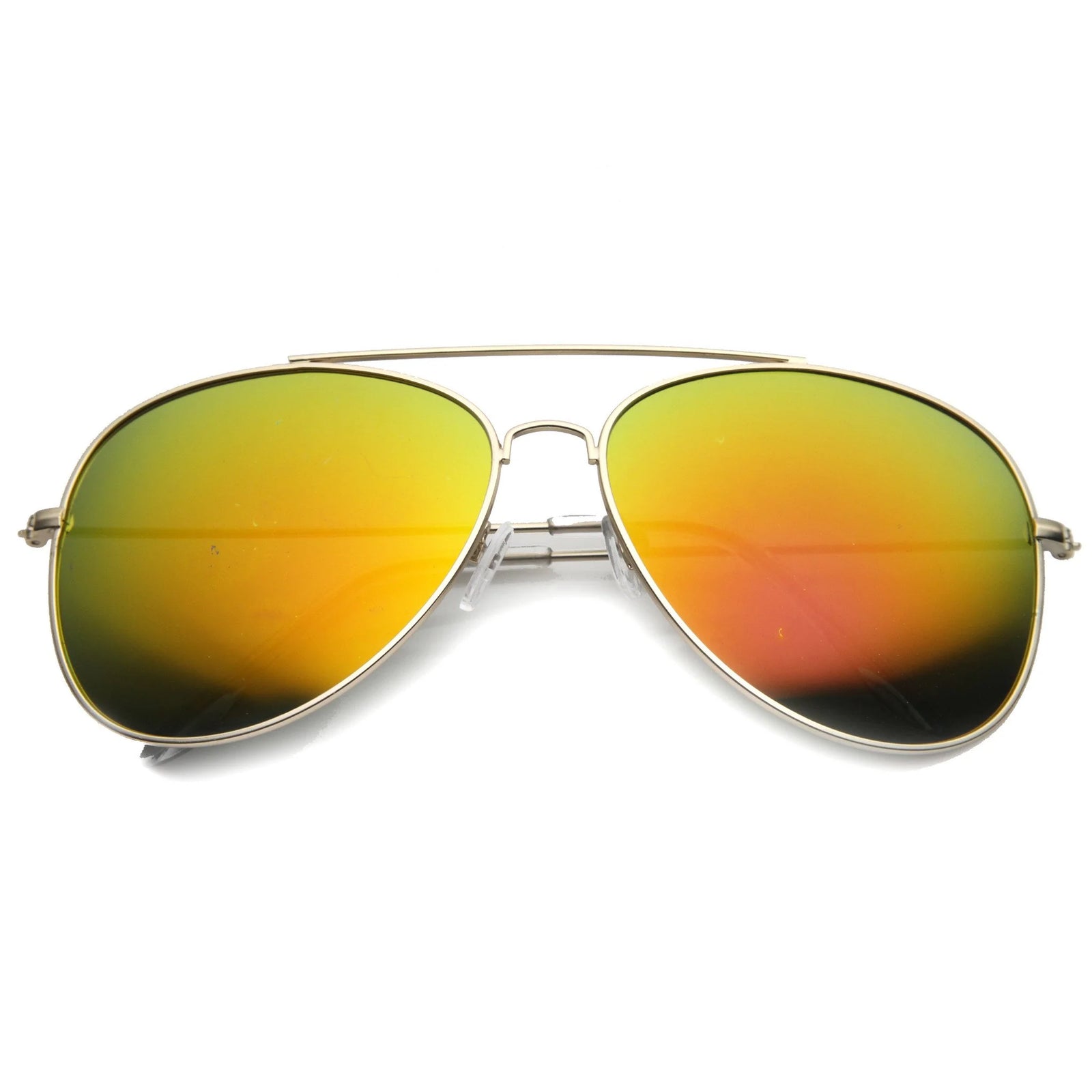 Large Retro Mirror Lens Full Metal Aviator Sunglasses 9876