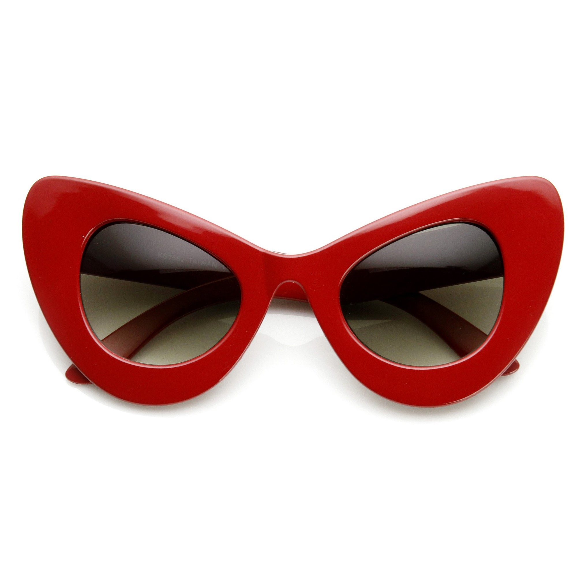 Retro Mod Oversize Womens Fashion Cat Eye Sunglasses - zeroUV