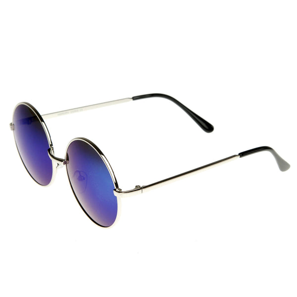 Retro Flash Revo Mirror Lens Round Metal Sunglasses Zerouv 