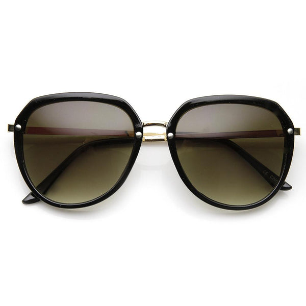 Oversize 1980's Womens Fashion Retro Square Sunglasses - zeroUV