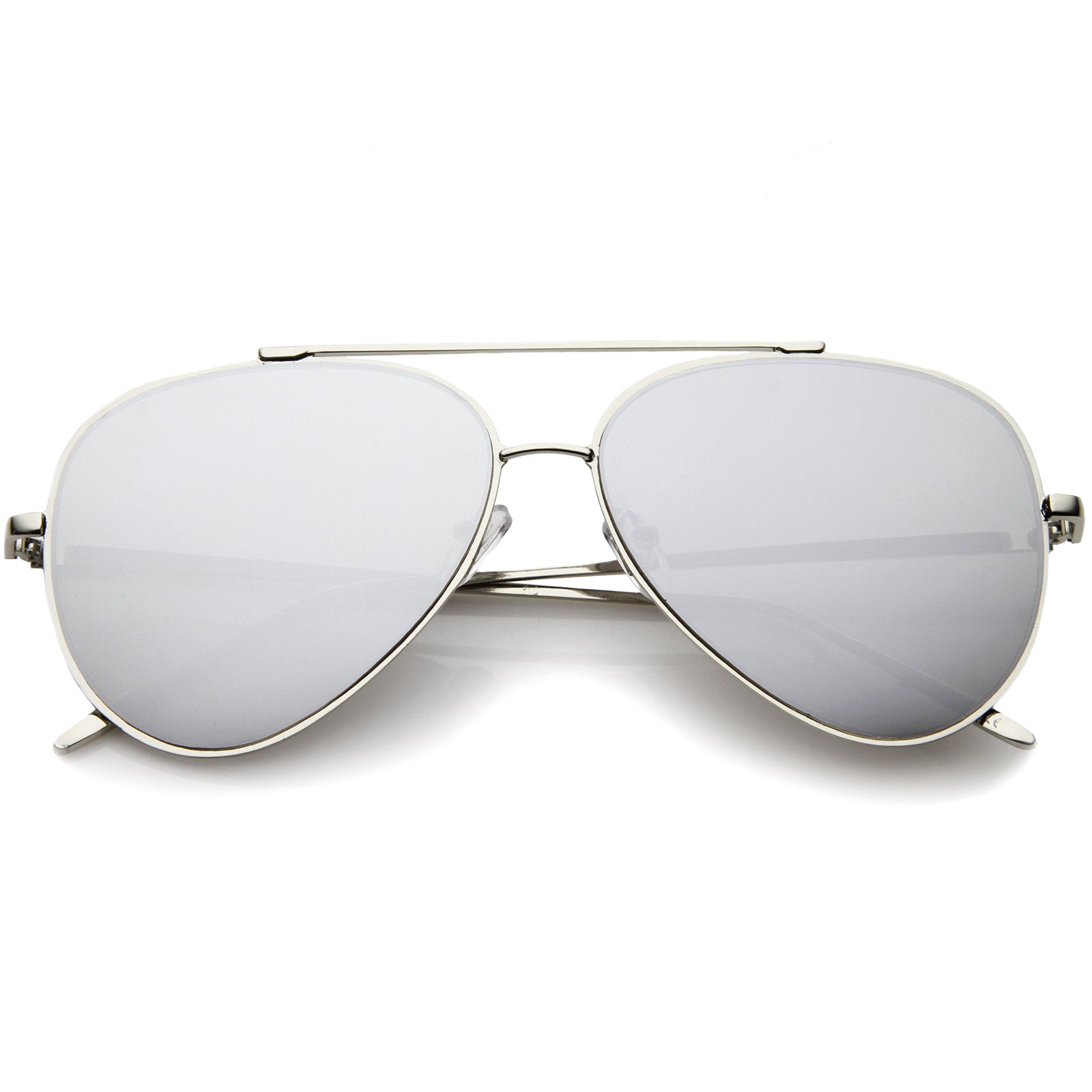 Retro Modern Gradient Flat Lens Aviator Sunglasses - zeroUV
