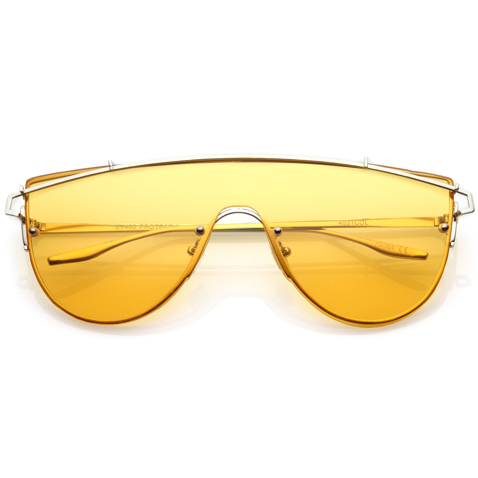Retro Modern Flat Top Shield Sunglasses A908