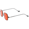 Retro Small Hexagon Colored Flat Lens Metal Frame Sunglasses C472