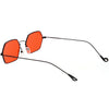 Retro Small Hexagon Colored Flat Lens Metal Frame Sunglasses C472