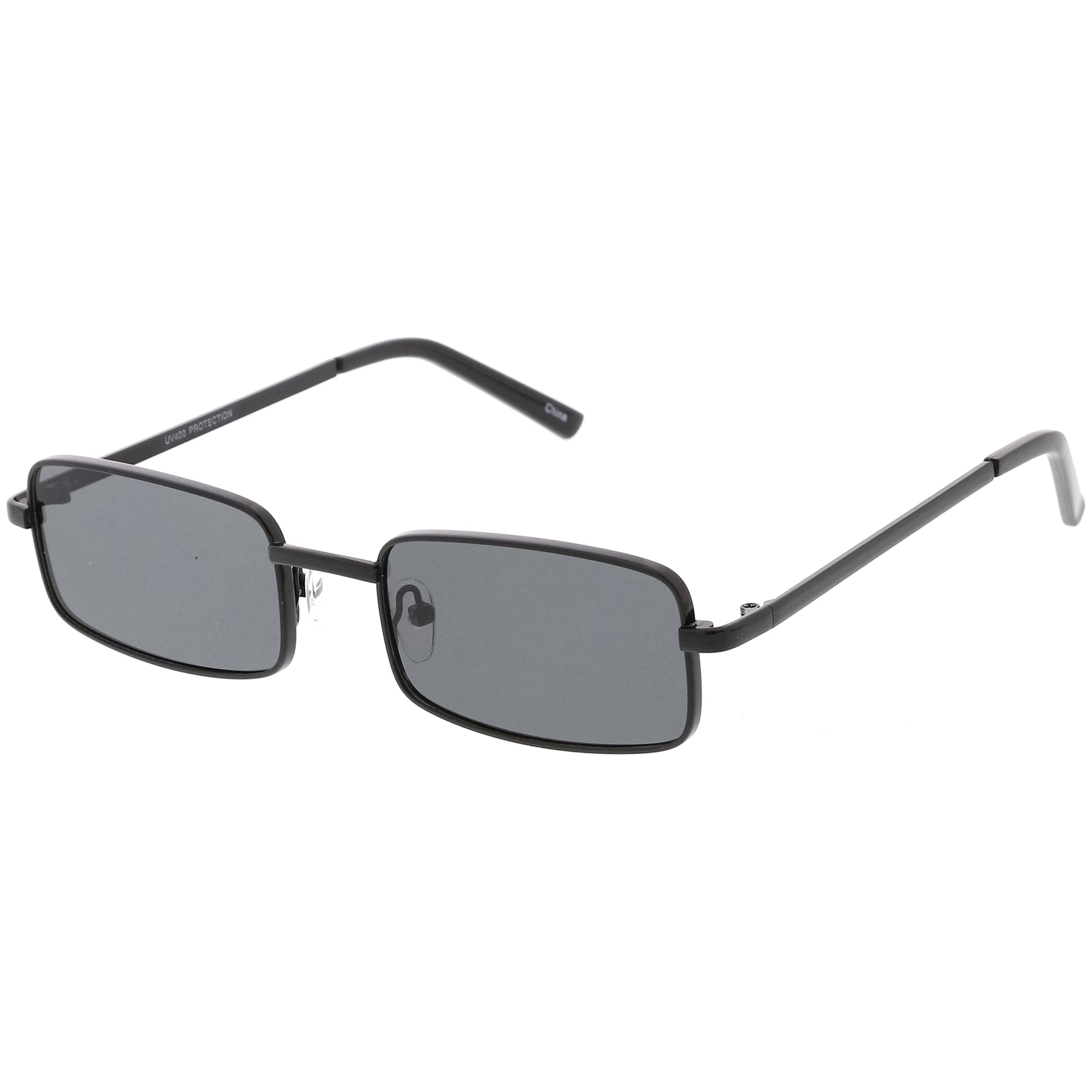 Men's Sunglasses Fashion Designer Dark Black Lens Flat Retro
