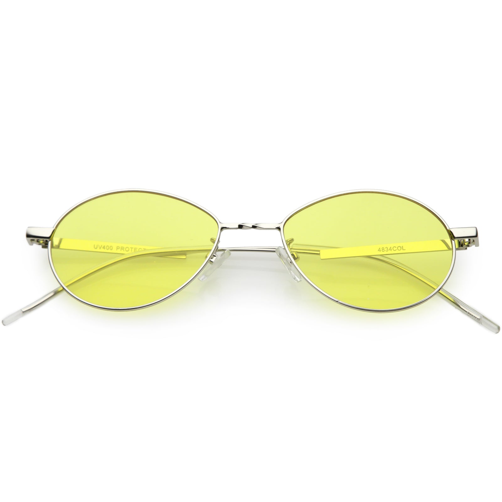 Retro 1990's Small Oval Metal Color Tone Sunglasses C742